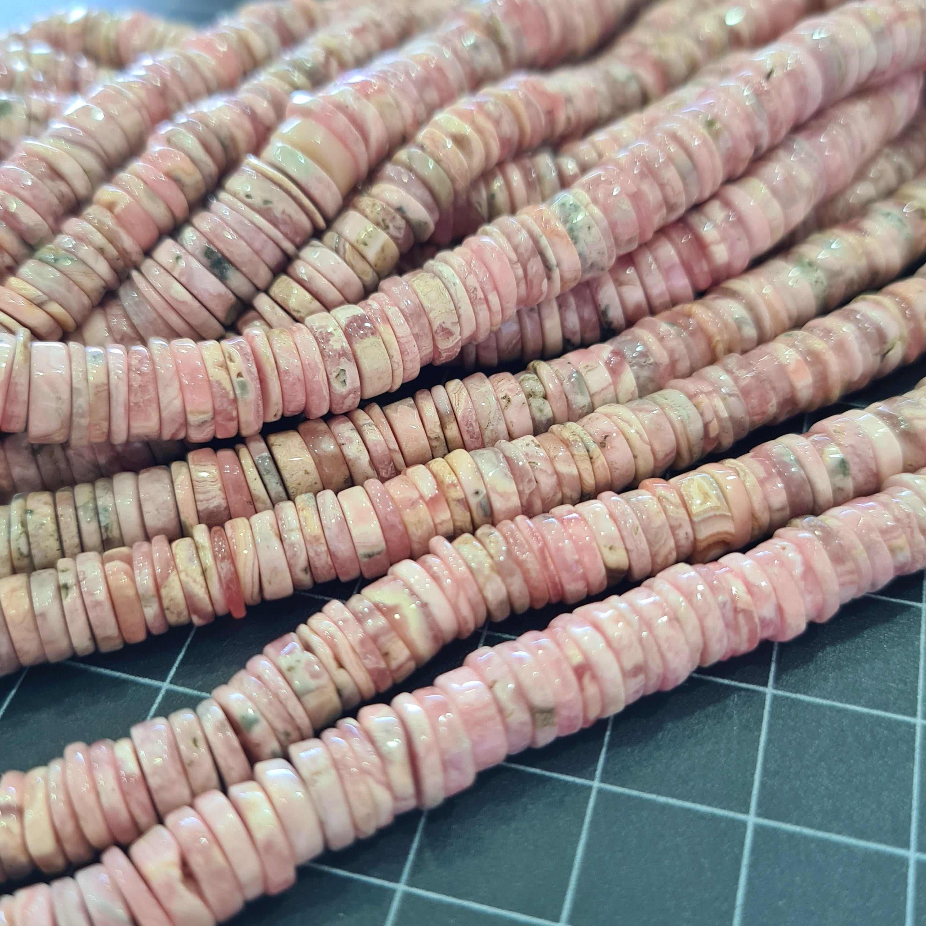 Natural Jasper Tyre Beads Strand Approx 4-6mm, 16" Inches beads, Hieshi Beads - The LabradoriteKing