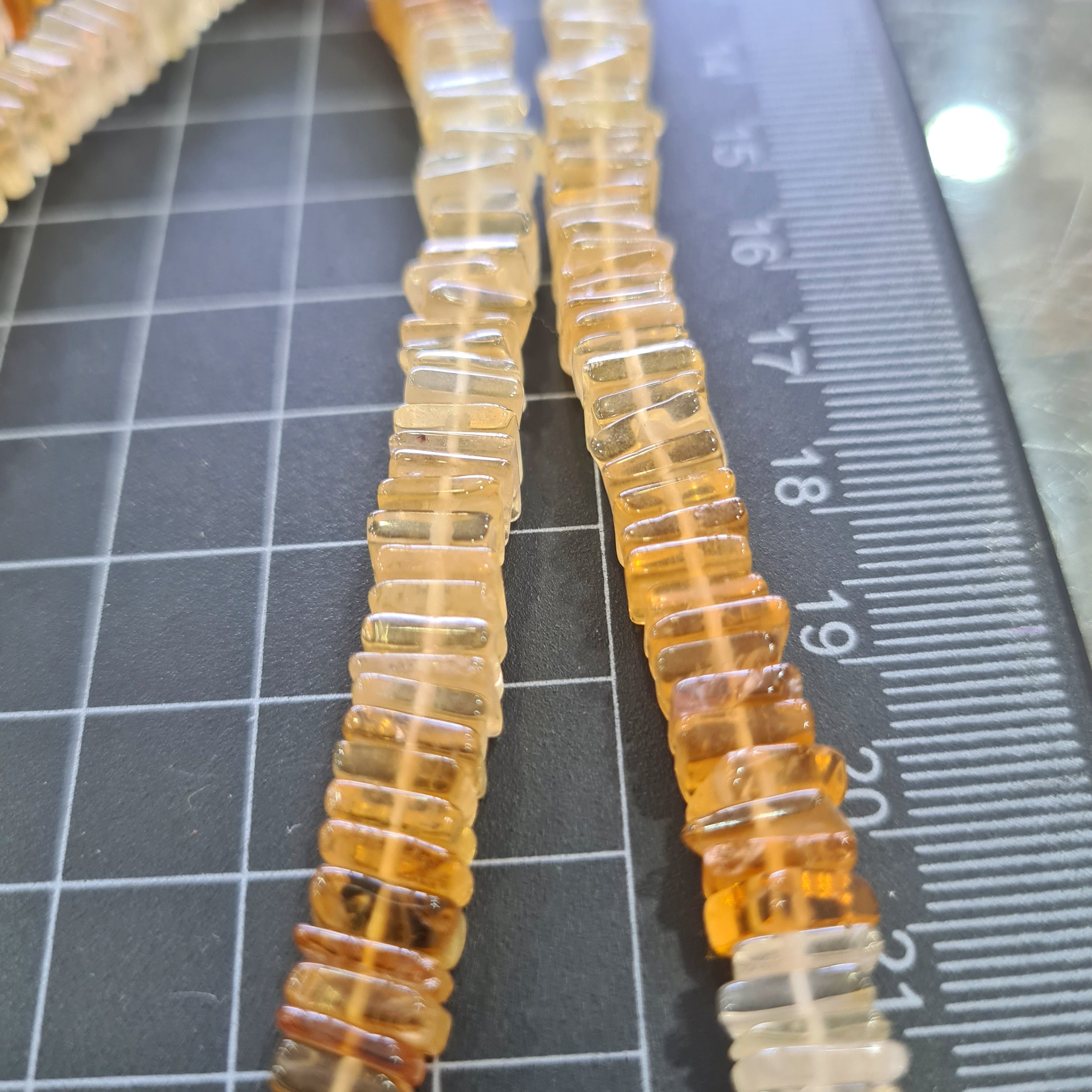 Natural Citrine Beads 6-8mm, 16" Inches Square Shape - The LabradoriteKing