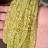 AAA Natural Lemon Quartz Heishi Square Beads Size -4-6mm 17 Inches Full - The LabradoriteKing