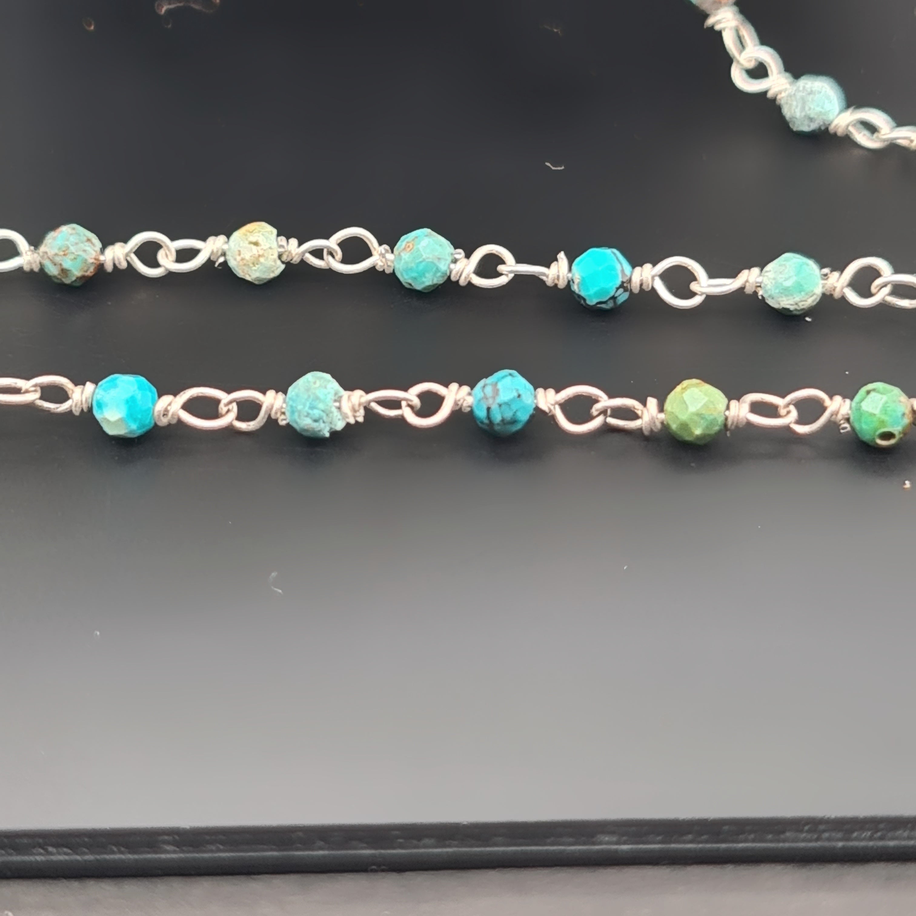 Turquoise Chain on 925 Sterling Silver | 3mm | by Length - The LabradoriteKing