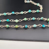 Load image into Gallery viewer, Turquoise Chain on 925 Sterling Silver | 3mm | by Length - The LabradoriteKing