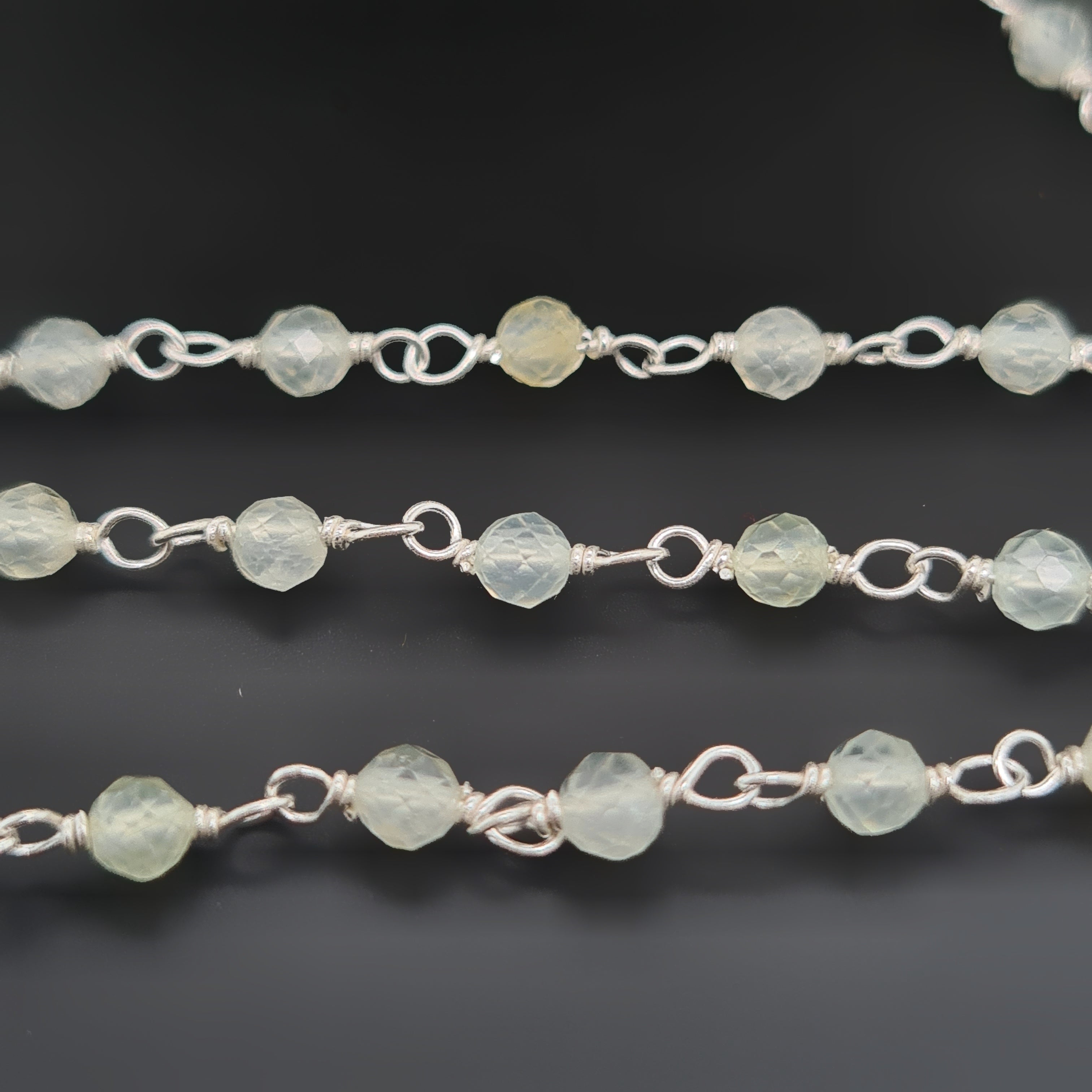 Prehnite Chain on 925 Sterling Silver | 3mm | by Length - The LabradoriteKing