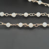 Natural Rainbow Moonstone Chain on 925 Sterling Silver | 3mm | by Length - The LabradoriteKing