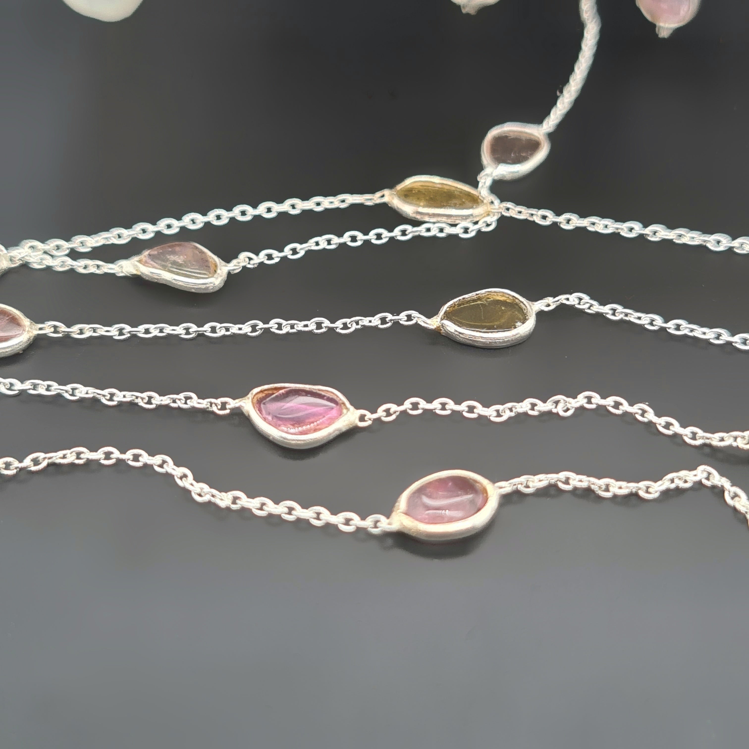 Natural Tourmaline Chain on 925 Sterling Silver | 5mm | by Length - The LabradoriteKing