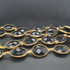 Gold Vermeil Black Onyx Chain on 925 Sterling Silver | 15mm | by Length - The LabradoriteKing