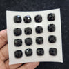 2Unit, 32Pcs Natural Black Onyx Rosecut Gemstones | Square Shape, 12mm Size, - The LabradoriteKing