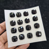 Load image into Gallery viewer, 2Unit, 32Pcs Natural Black Onyx Rosecut Gemstones | Square Shape, 12mm Size, - The LabradoriteKing