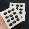 2Unit, 24Pcs Natural Black Onyx Rosecut Gemstones | Oval Shape, 15-16mm Size, - The LabradoriteKing