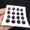 Load image into Gallery viewer, 2Unit, 32Pcs Natural Black Onyx Rosecut Gemstones | Fancy Shape, 14x12mm Size, - The LabradoriteKing