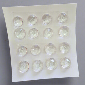 1Card, 16 Pcs Natural Crystal Rosecut Gemstones | Round Shape, 11-14mm Size, - The LabradoriteKing