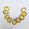 Load image into Gallery viewer, Natural Lemon Quartz Tear Drops Shape,  20x14mm Beads Lemon Quartz Beads Fancy Cut Shape Beads Luster, Faceted Drops Gemstone Beads - The LabradoriteKing