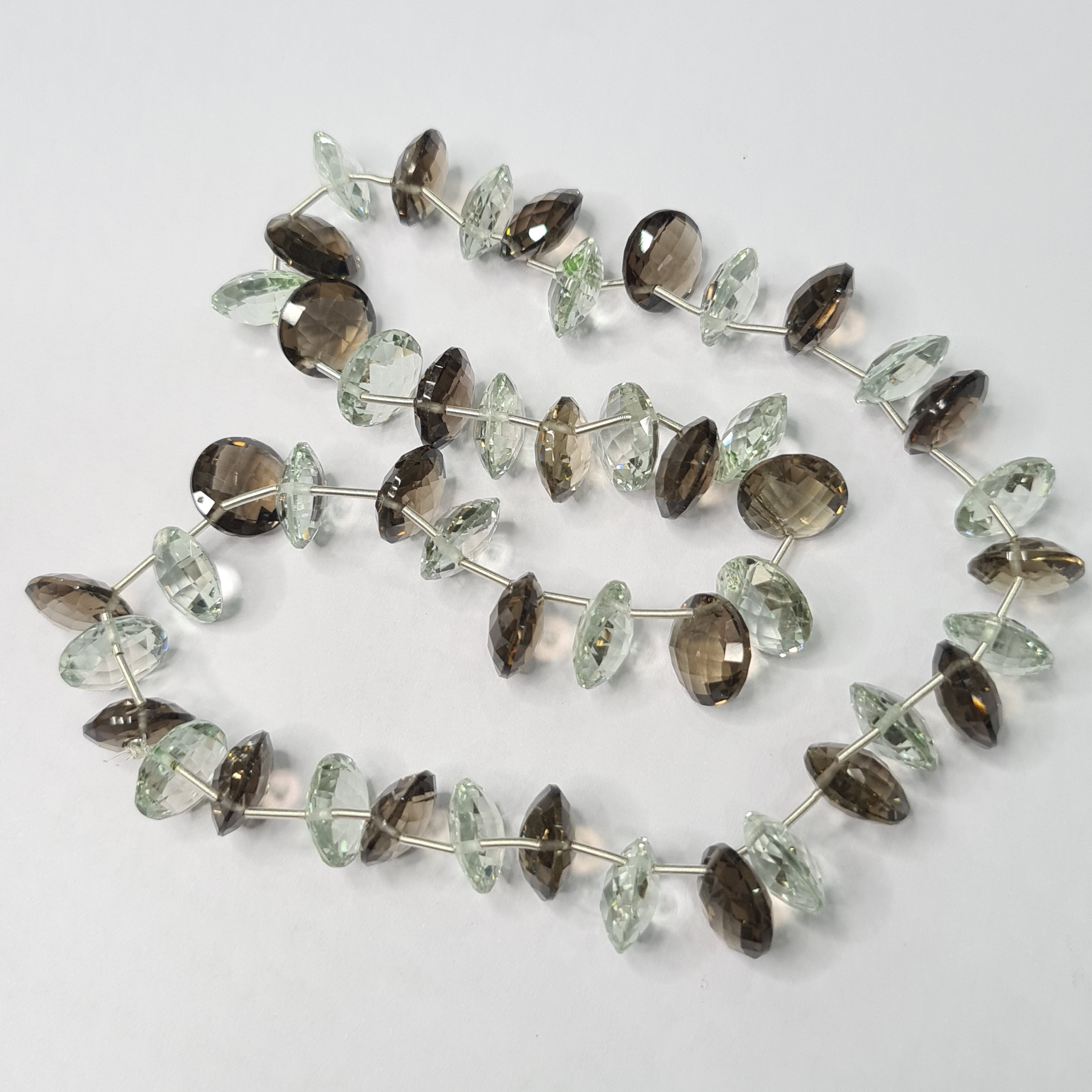 Natural Mix Quartz Beads Faceted Gemstone 16 Inches Round Shape - The LabradoriteKing
