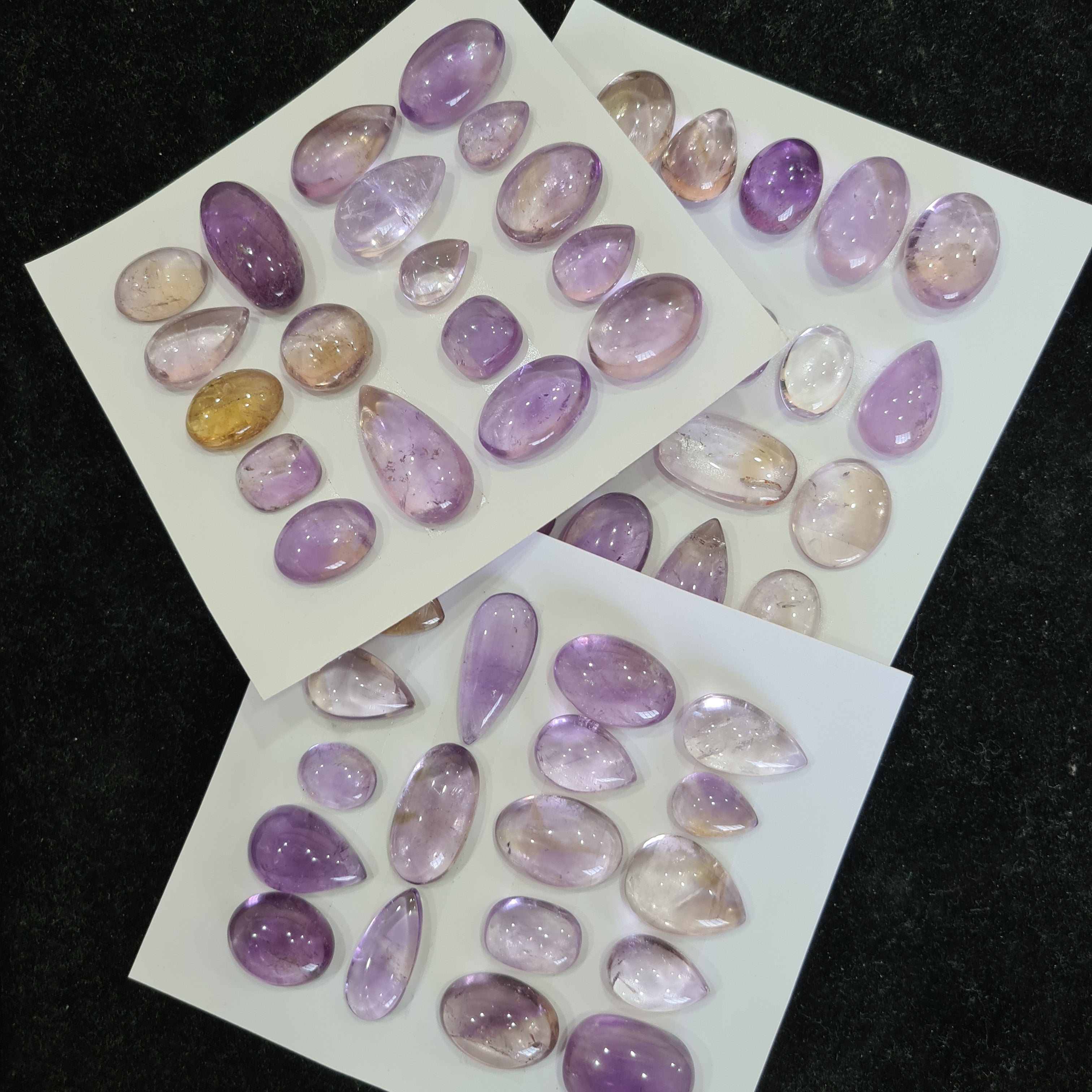 1 Card of Natural Ametrine Cabochon Gemstone Unheated , Size 15-30mm - The LabradoriteKing