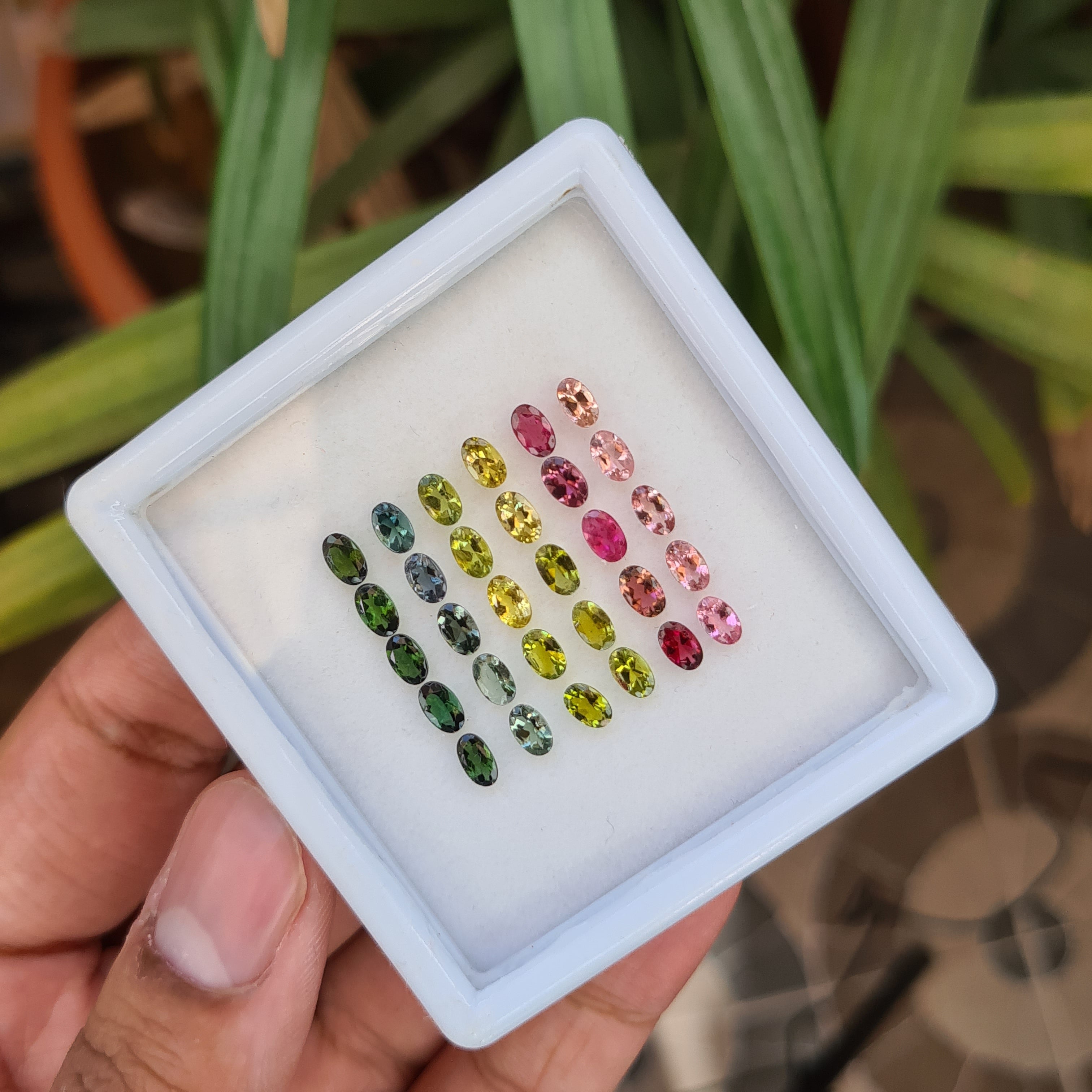 30 Pieces Natural Multi Tourmaline Faceted Gemstone Oval Shape Size 5x3mm - The LabradoriteKing