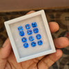 Load image into Gallery viewer, 12 Pcs  Natural Coated Blue Topaz Faceted Gemstone Square Shape Size: 7mm - The LabradoriteKing