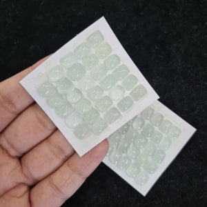 29 Pcs Natural Aquamarine Cabochon Gemstone Rectangle Shape Size: 9x7mm - The LabradoriteKing