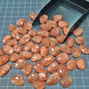 15 Pcs Sunstone Rose Cuts Flat Backs  10-15mm - The LabradoriteKing