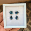 Load image into Gallery viewer, 4 Pcs Natural London Blue Topaz Earing Set Faceted Gemstone Mix Shape Size: 9-11mm - The LabradoriteKing