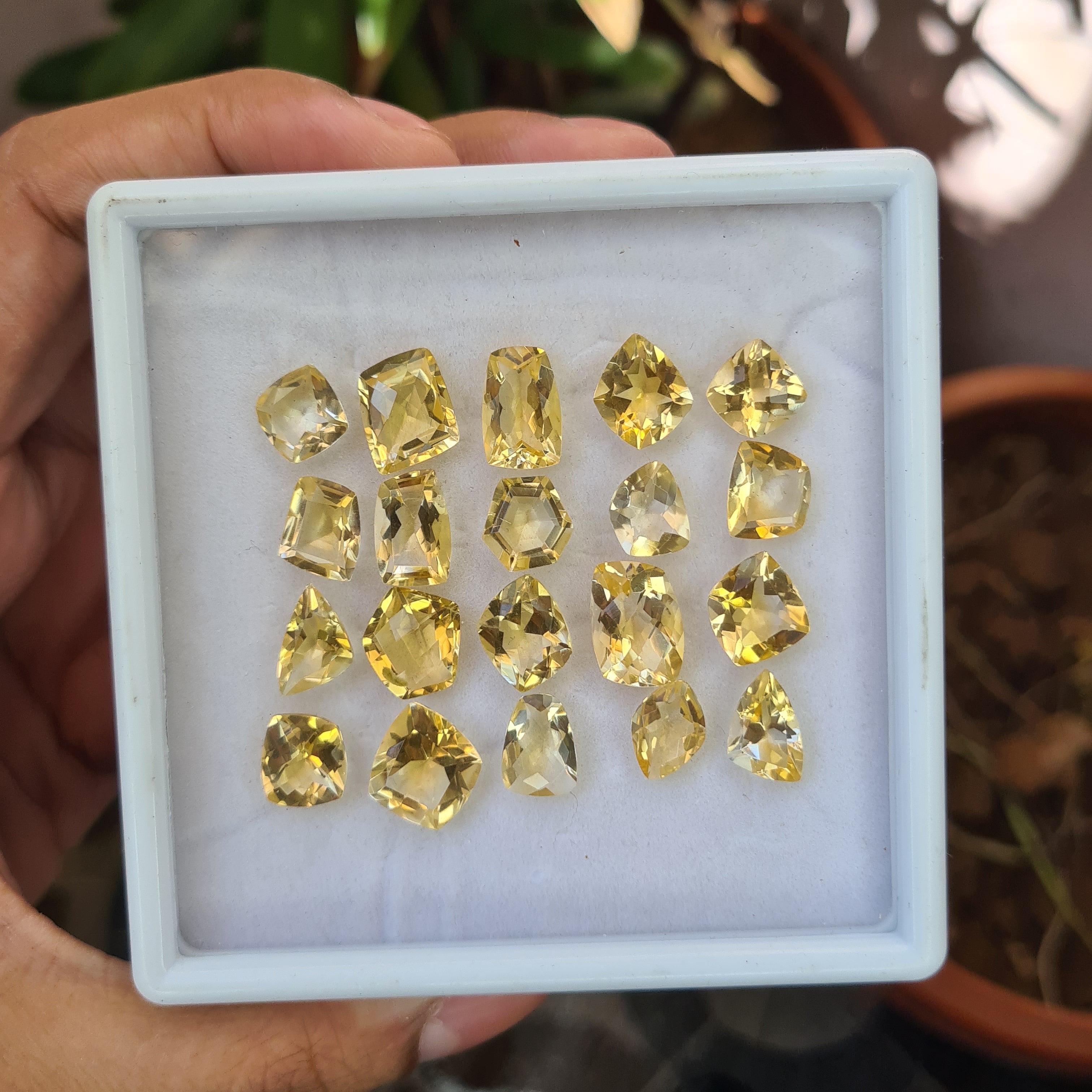 20 Pcs Natural Citrine Faceted Gemstone Fancy Shape,  Size: 11-14mm - The LabradoriteKing