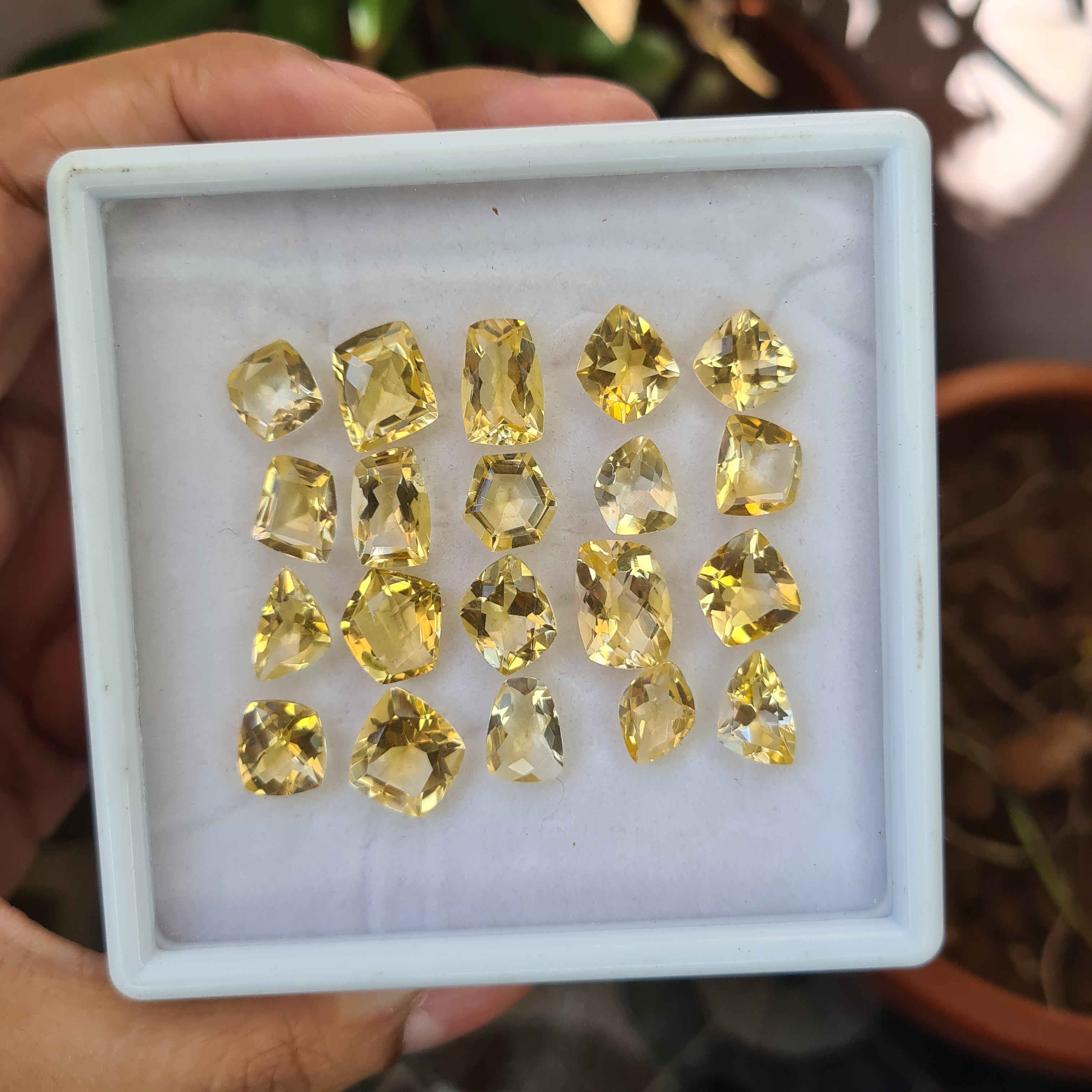 20 Pcs Natural Citrine Faceted Gemstone Fancy Shape,  Size: 11-14mm - The LabradoriteKing