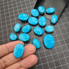 6 Pieces Natural Turquoise Cabochon Arizona Ovals Size: 15-25mm - The LabradoriteKing