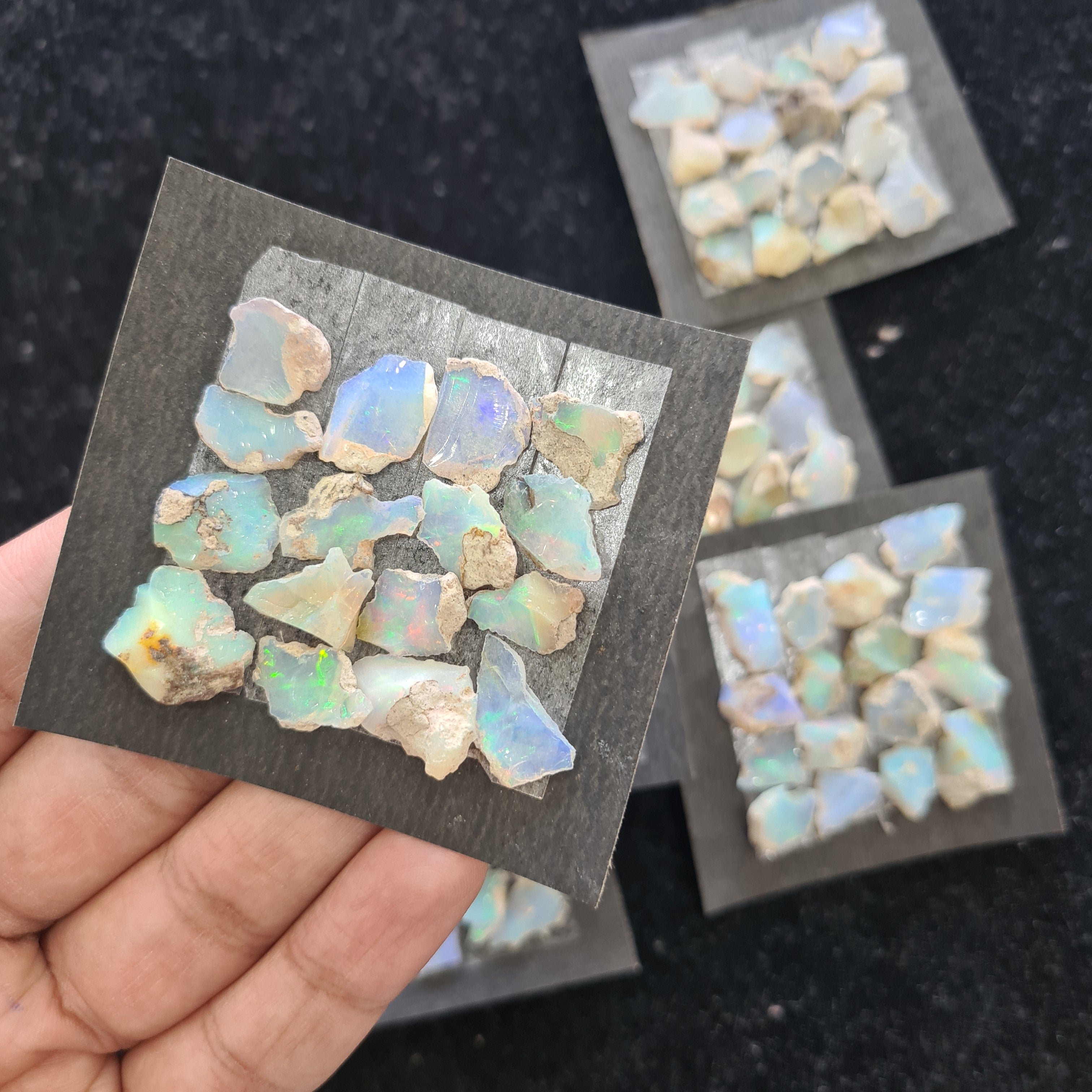 1 Card Natural Opal Rough Gemstone Uncut Shape Size: 13-18mm - The LabradoriteKing
