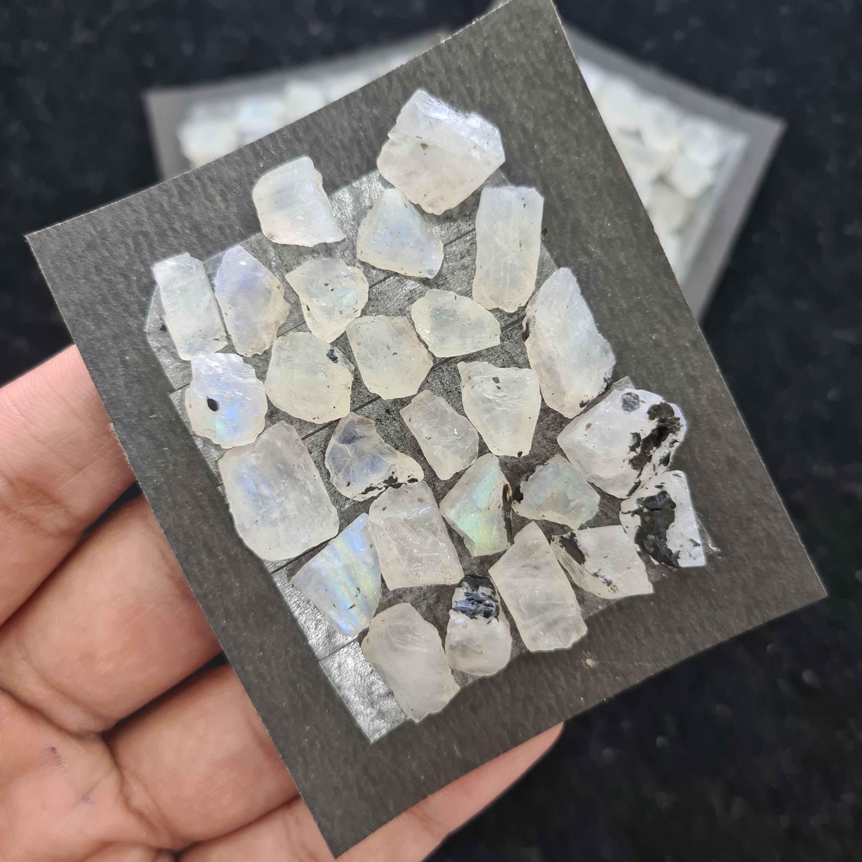 1 Card Natural Moonstone Rough Gemstone Size: 8-14mm - The LabradoriteKing