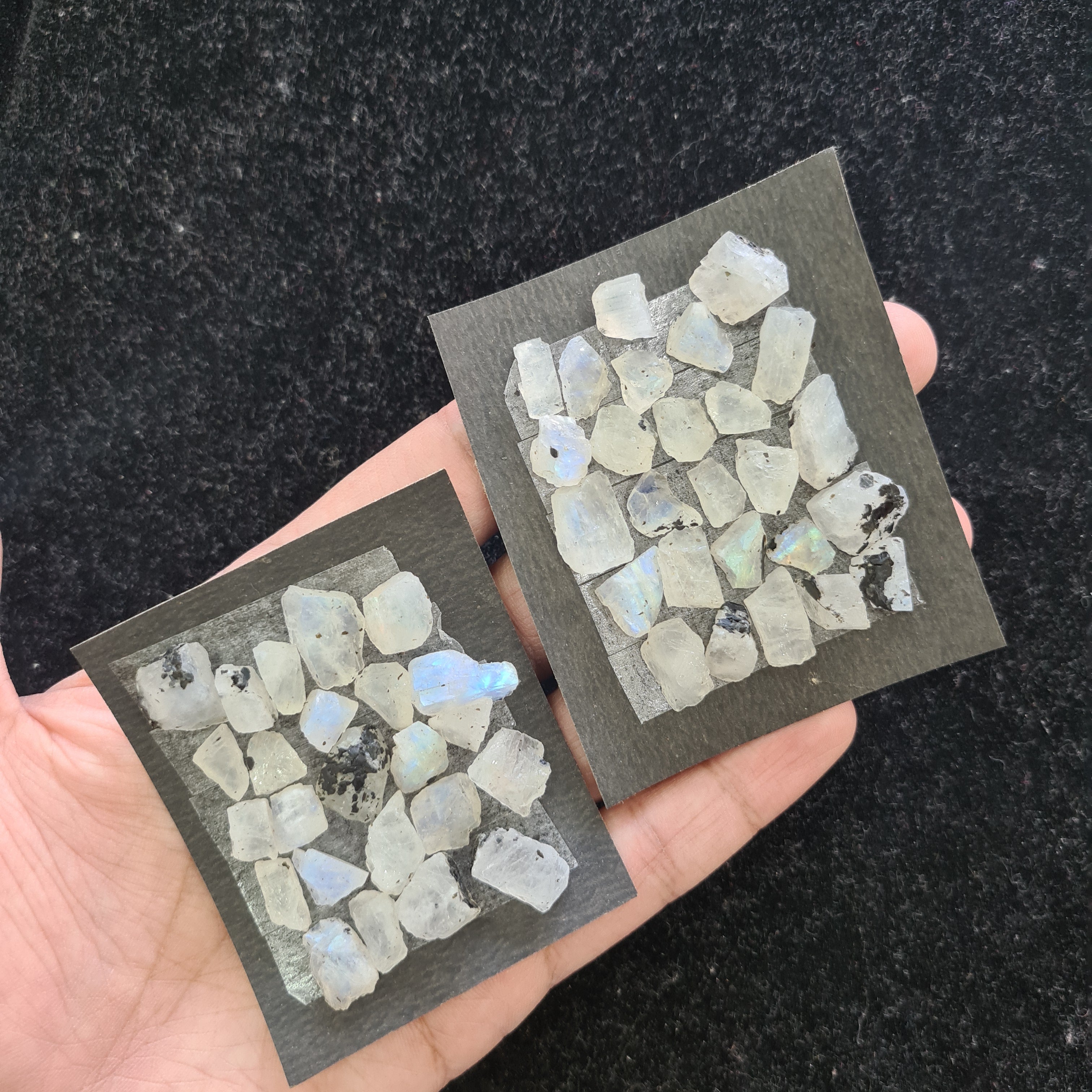 1 Card Natural Moonstone Rough Gemstone Size: 8-14mm - The LabradoriteKing