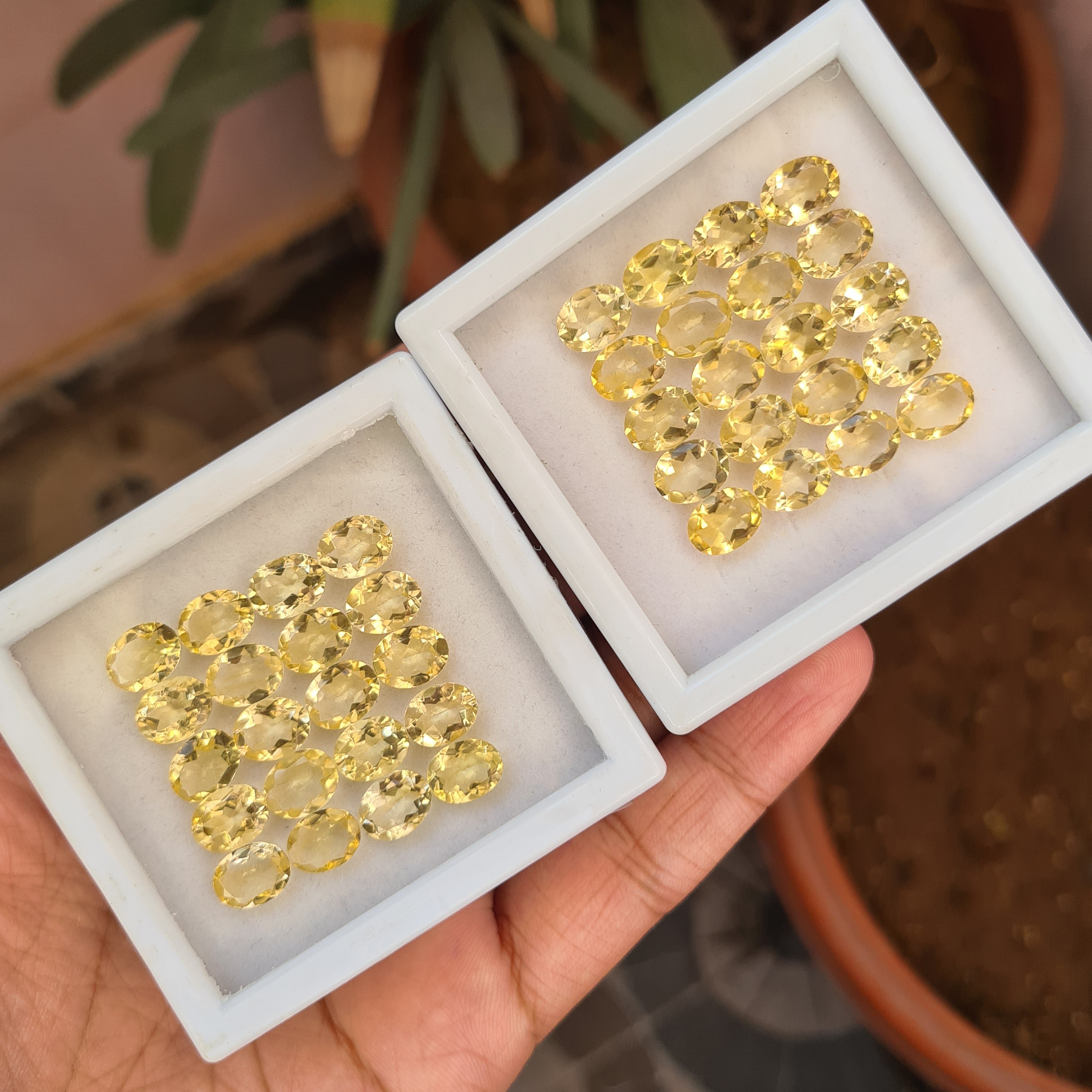 BOGO Offer: Natural unheated Citrine Faceted Gemstone 20 Pcs set | Oval Shape Size 9x7mm - The LabradoriteKing