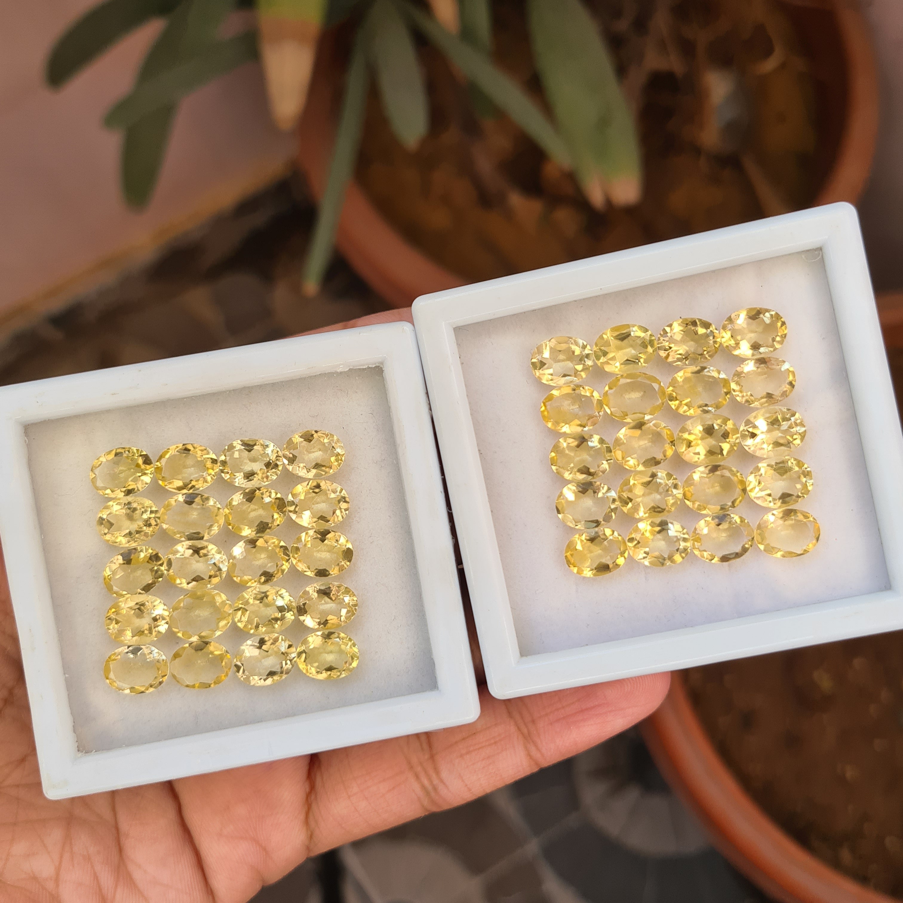 BOGO Offer: Natural unheated Citrine Faceted Gemstone 20 Pcs set | Oval Shape Size 9x7mm - The LabradoriteKing