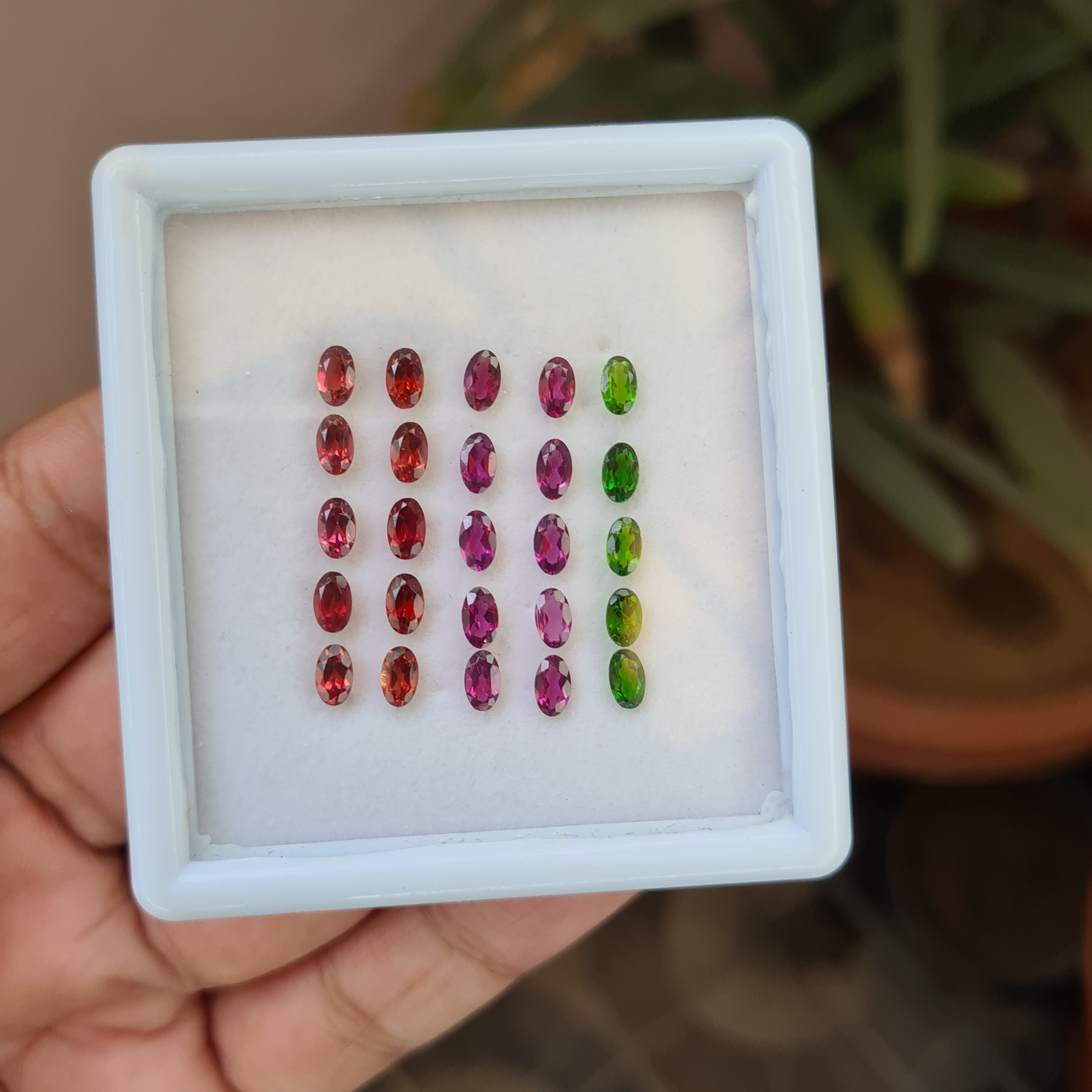 25 Pieces Natural Multi Garnet Faceted Gemstones Oval Shape, Size: 5x3mm - The LabradoriteKing