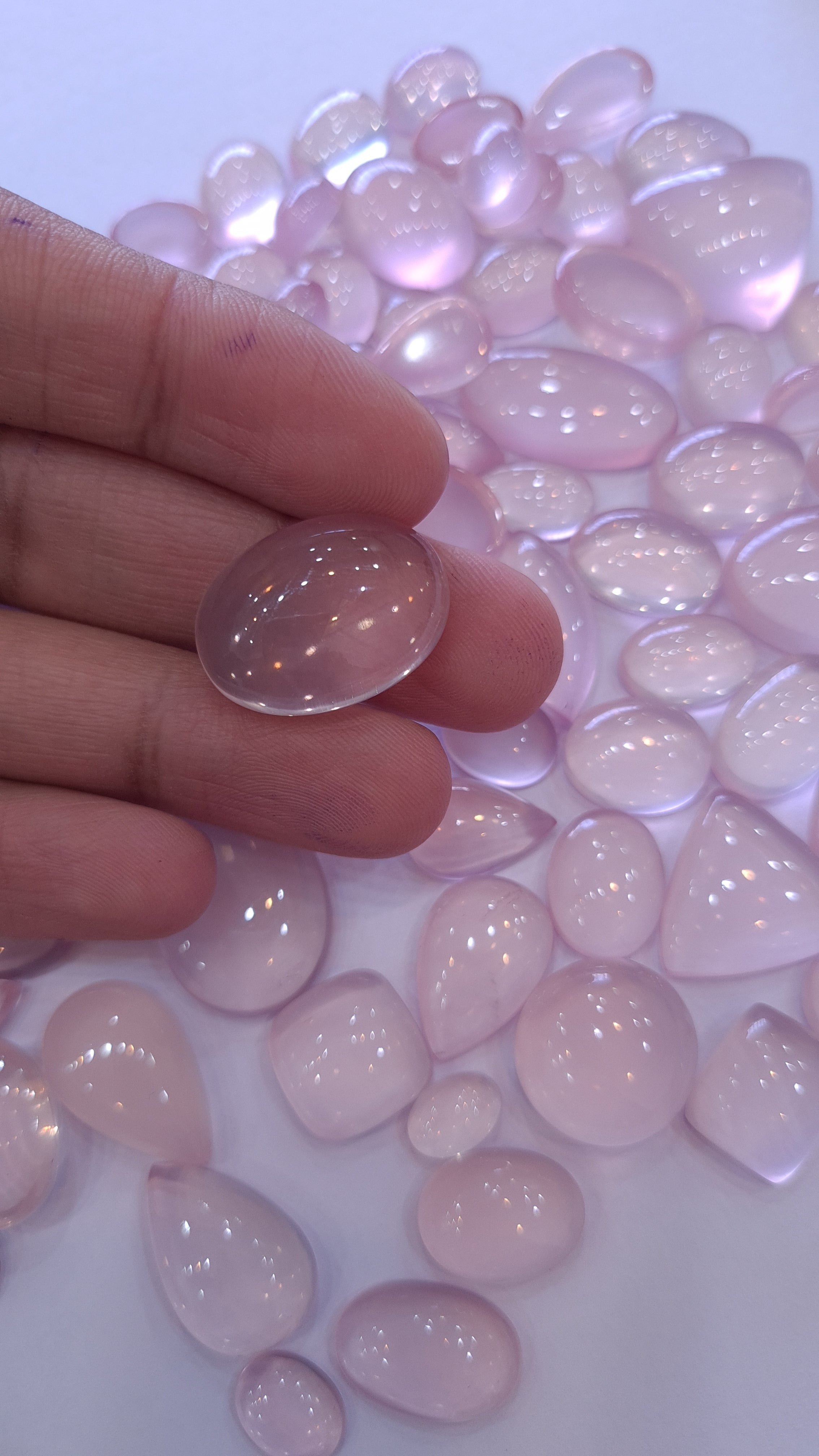 15 Pcs Natural Rose Quartz Pink | Flawless Top Quality Mix Shape 11-25mm - The LabradoriteKing