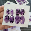 Load image into Gallery viewer, 1 Set Trapiche Amethyst flat backs Gemstones Shape Size:14-27mm - The LabradoriteKing