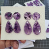 Load image into Gallery viewer, 1 Set Trapiche Amethyst flat backs Gemstones Shape Size:14-27mm - The LabradoriteKing