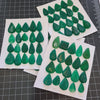 1 Set Natural Green Onyx Carving Leaf, 16x11 to 29x17mm Carved , - The LabradoriteKing