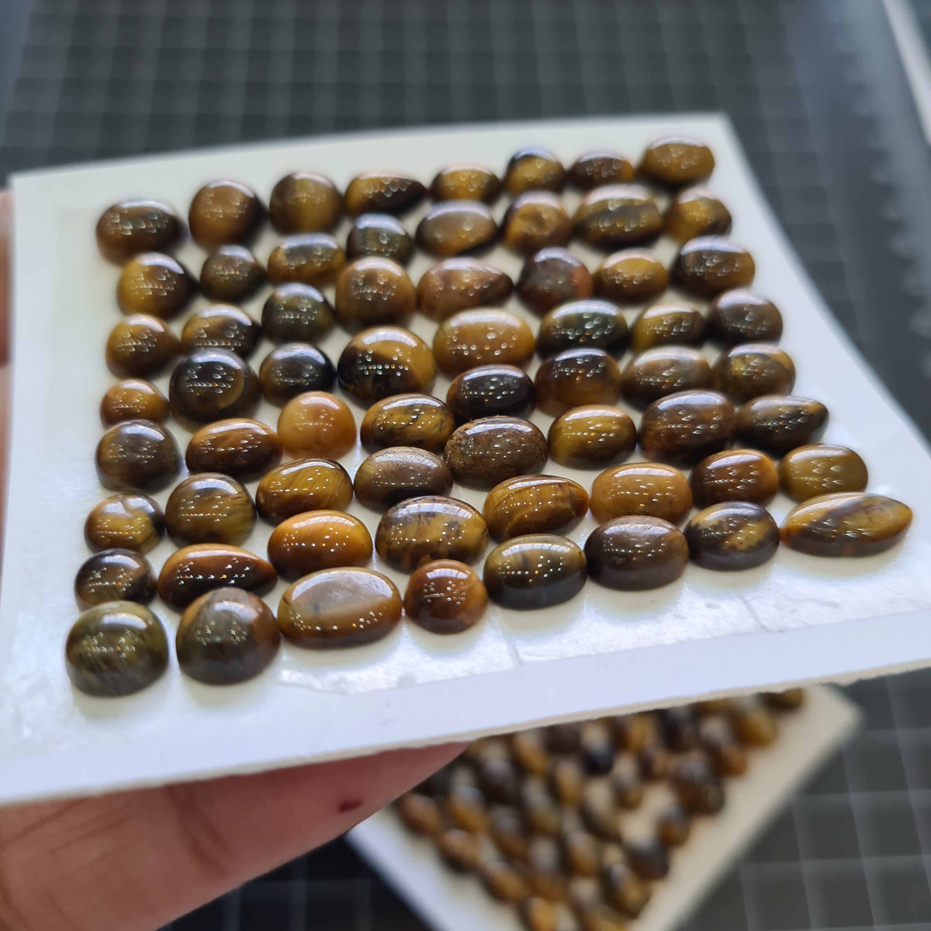 1 Set Natural Tiger Eye Cabochon Mix Shape Size: 5-12mm - The LabradoriteKing