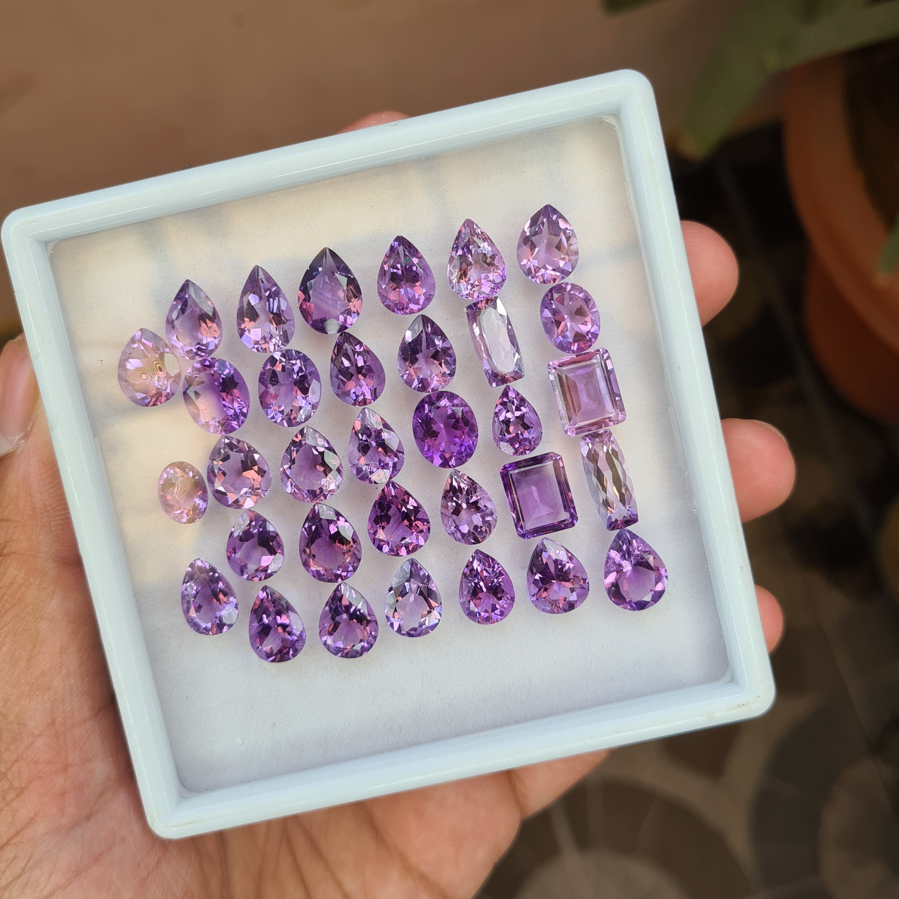 33 Pcs Natural Amethyst Faceted Gemstone Mix Shape |  Size 9x7mm to 14x6mm - The LabradoriteKing