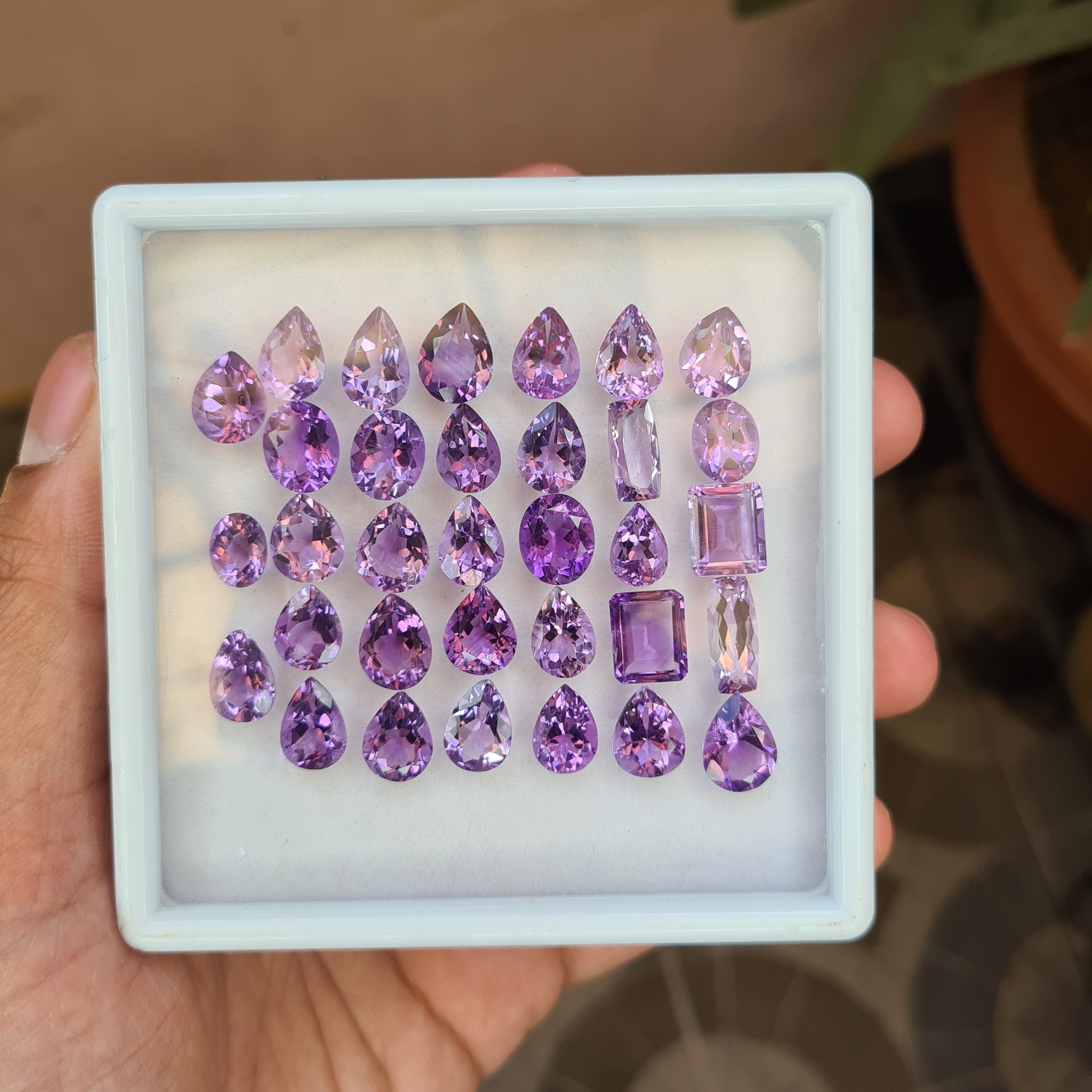 33 Pcs Natural Amethyst Faceted Gemstone Mix Shape |  Size 9x7mm to 14x6mm - The LabradoriteKing