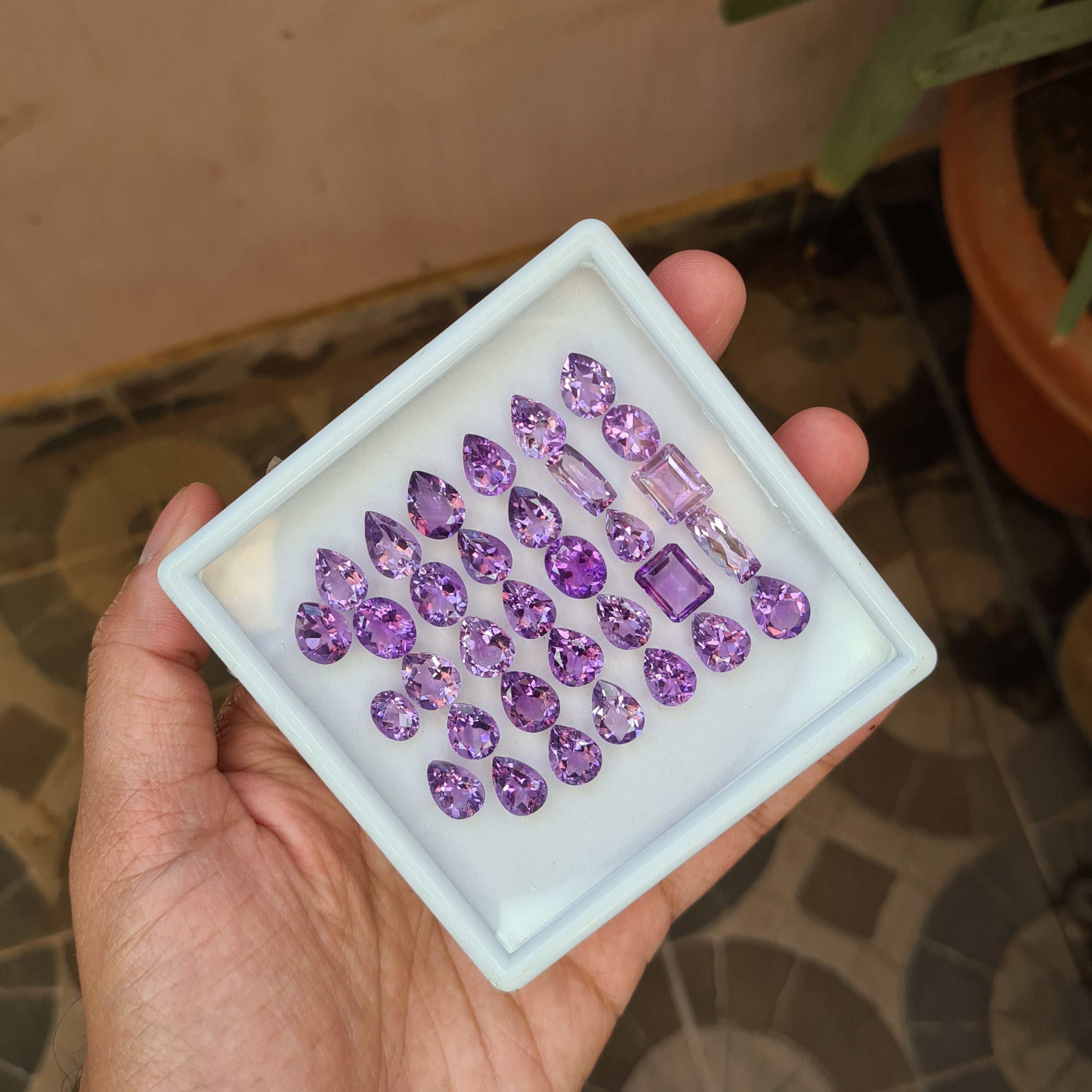 33 Pcs Natural Amethyst Faceted Gemstone Mix Shape |  Size 9x7mm to 14x6mm - The LabradoriteKing