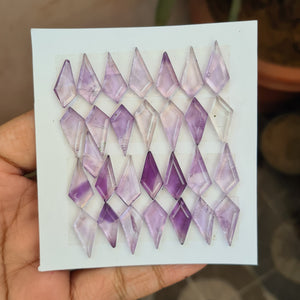 1 Card Natural Amethyst Cabochon Gemstone Fancy Shape Size: 19-20mm - The LabradoriteKing