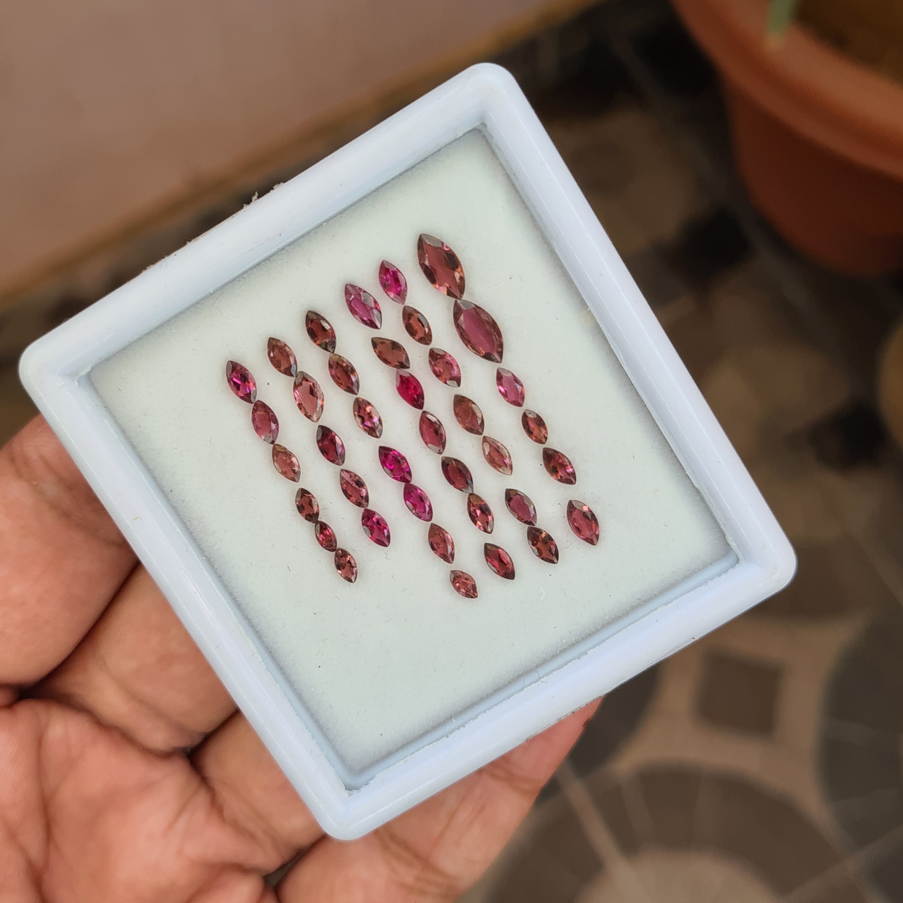 38 Pieces Natural Pink Tourmaline Faceted Gemstone | Size 4x2mm to 8x4mm - The LabradoriteKing