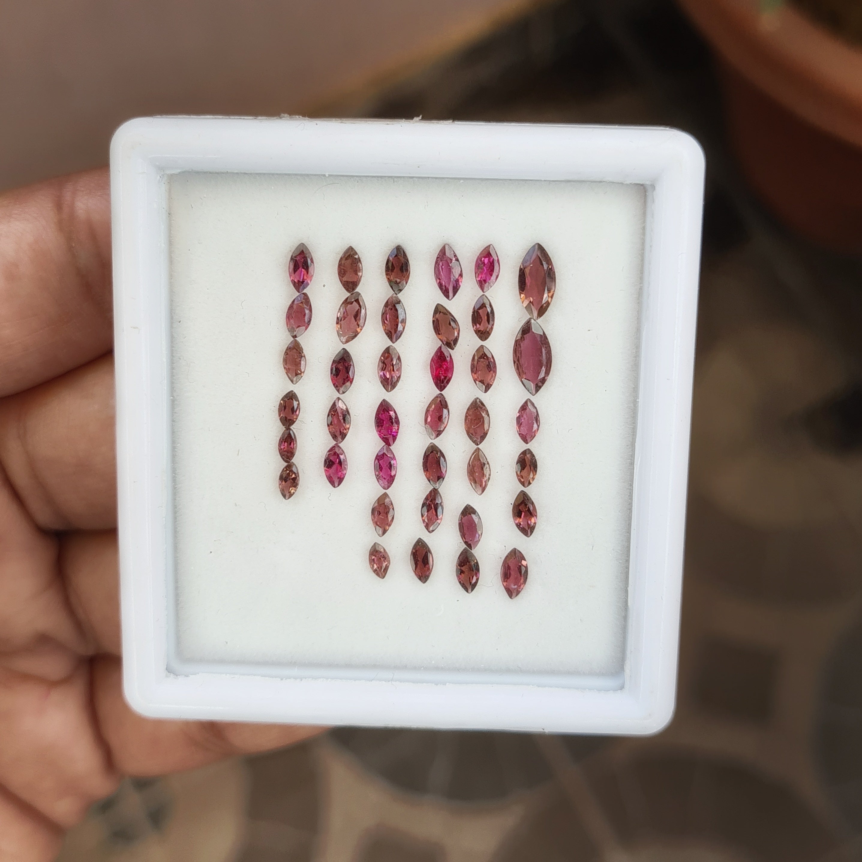 38 Pieces Natural Pink Tourmaline Faceted Gemstone | Size 4x2mm to 8x4mm - The LabradoriteKing