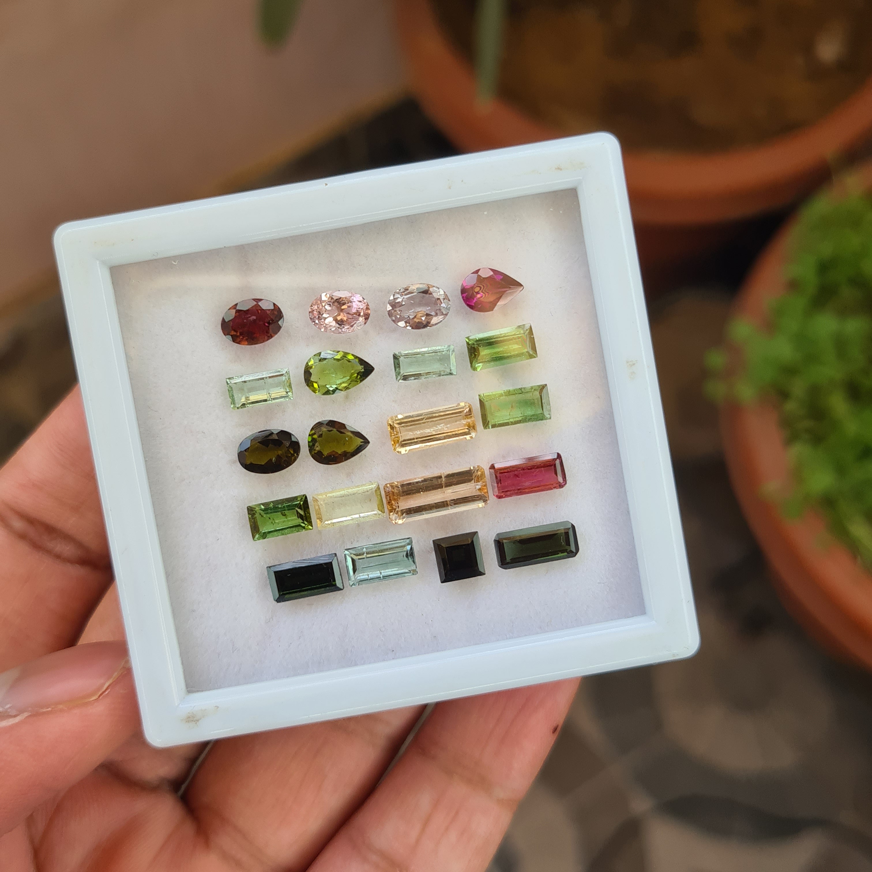 20 Pieces Natural Tourmaline Faceted Gemstone Mix Shape Size 5-11mm - The LabradoriteKing
