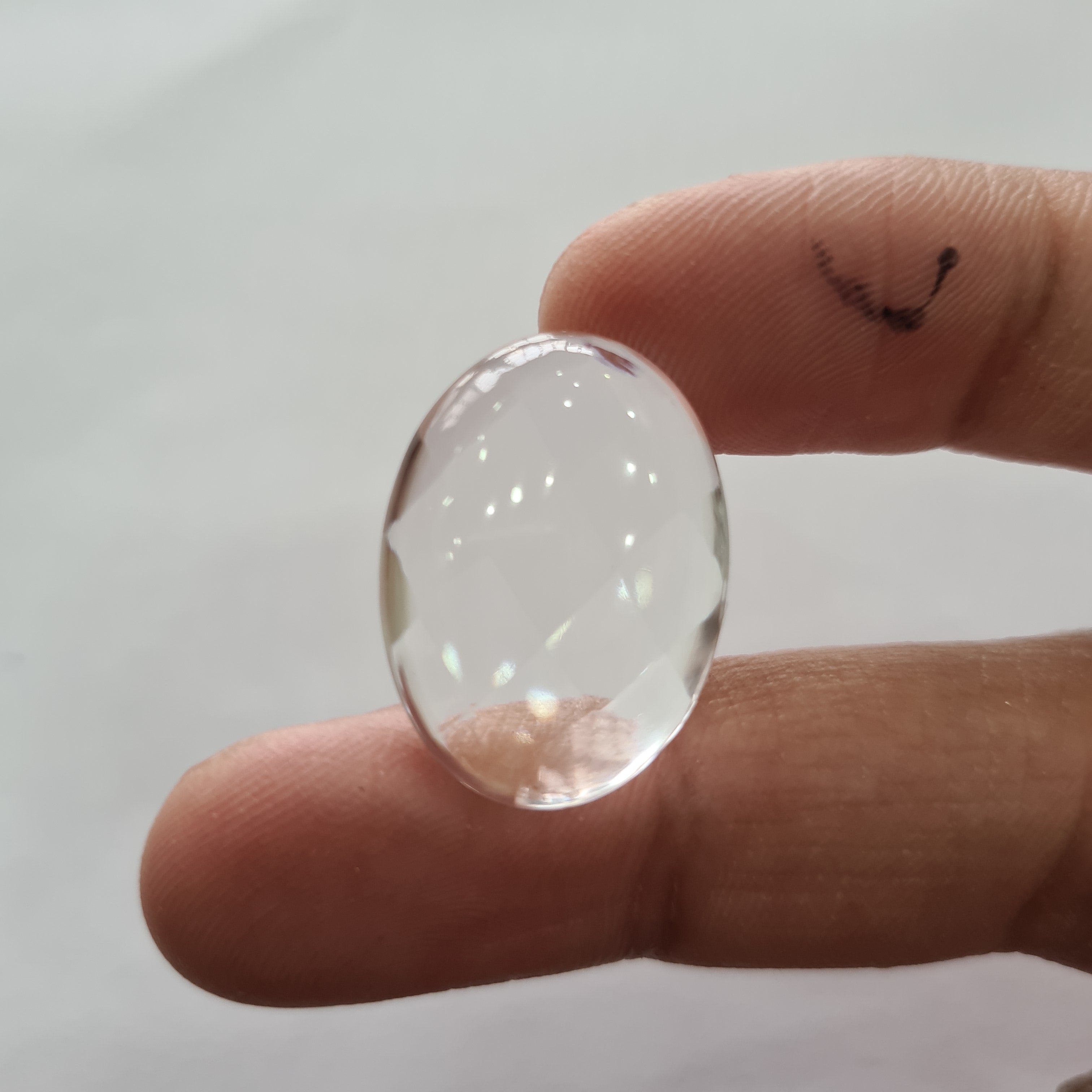 10 Pieces Natural Crystal Quartz Rosecut Gemstone Oval Shape |Size: 20x15mm to 25x18mm - The LabradoriteKing