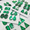 6 Pairs of Malachite Fancy cut Cabochons | 20mm - The LabradoriteKing