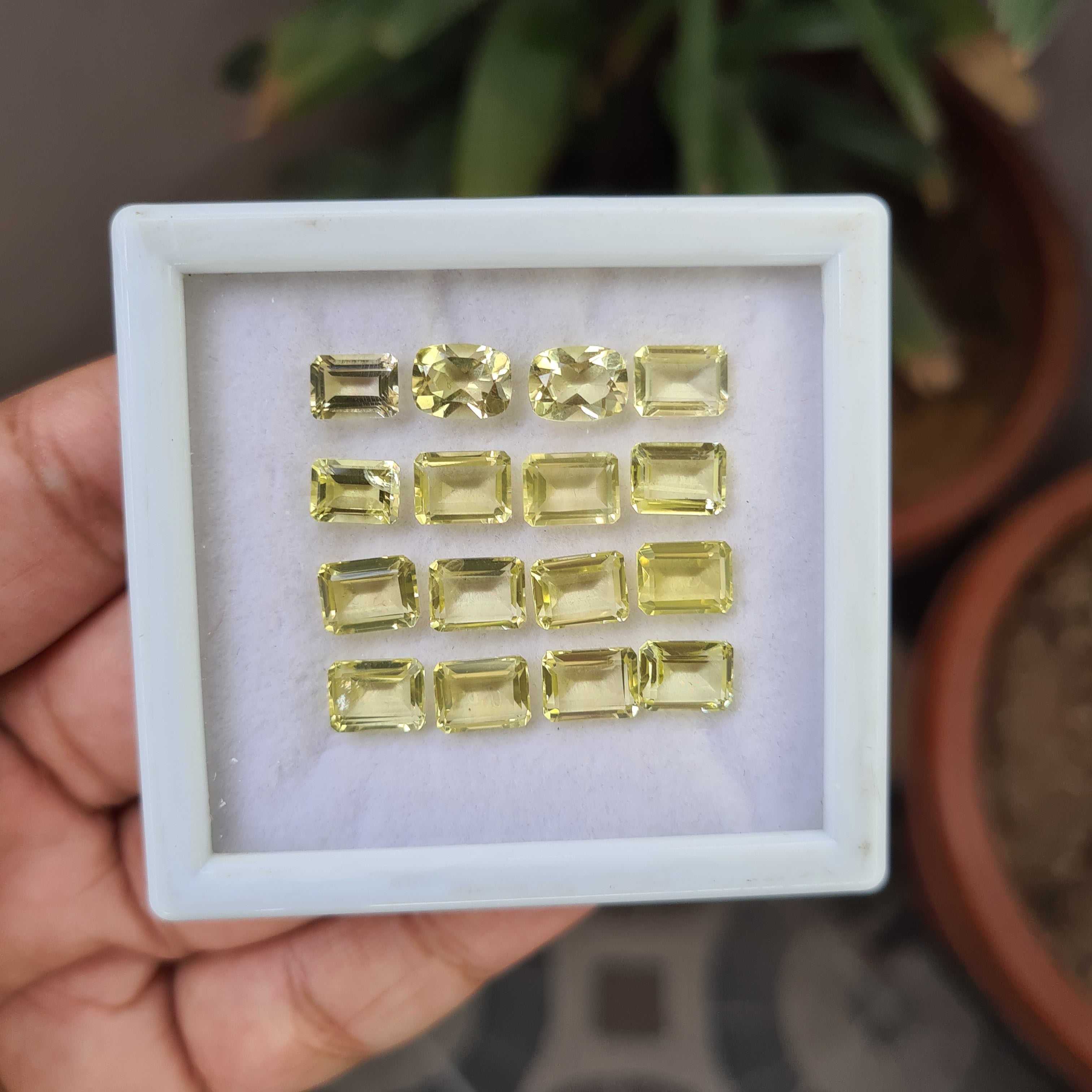 16 Pcs Natural Yellow Quartz Faceted Gemstone Rectangle Shape |  Size 8x6mm - The LabradoriteKing