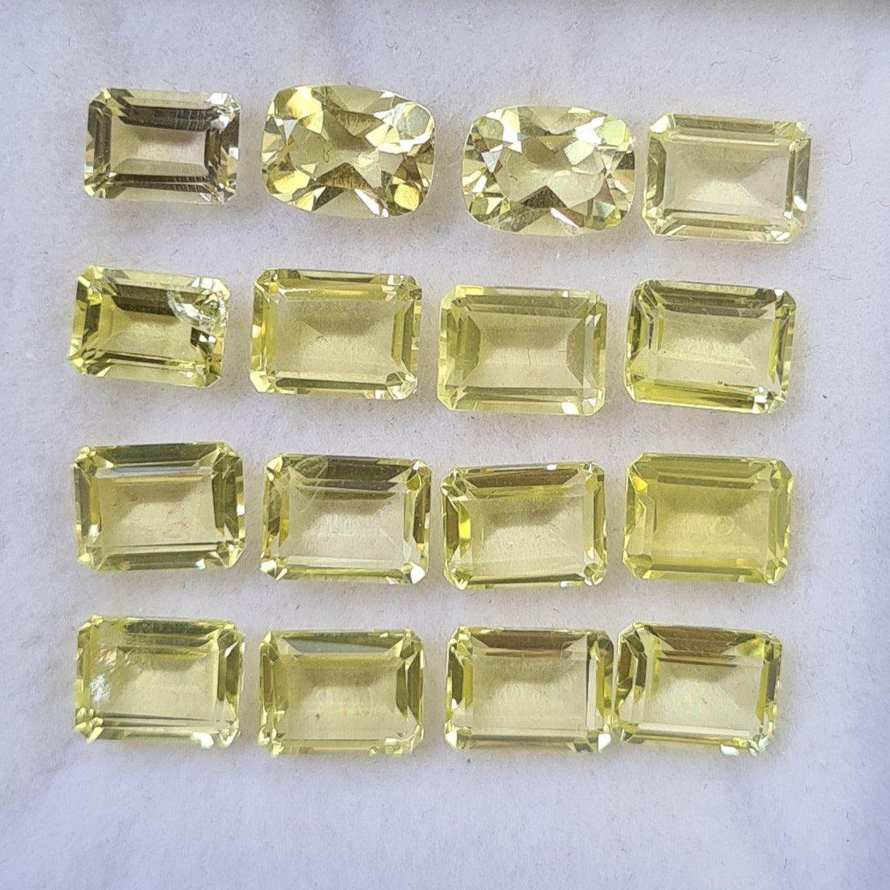 16 Pcs Natural Yellow Quartz Faceted Gemstone Rectangle Shape |  Size 8x6mm - The LabradoriteKing