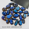 15 Pcs Blue Base Labradorite Cabs | 10 to 20mn Sizes - The LabradoriteKing