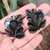 Load image into Gallery viewer, 2 Pieces Natural Leaf Tourmaline Carved Gemstone Size: 41x27mm | 118 Cts - The LabradoriteKing