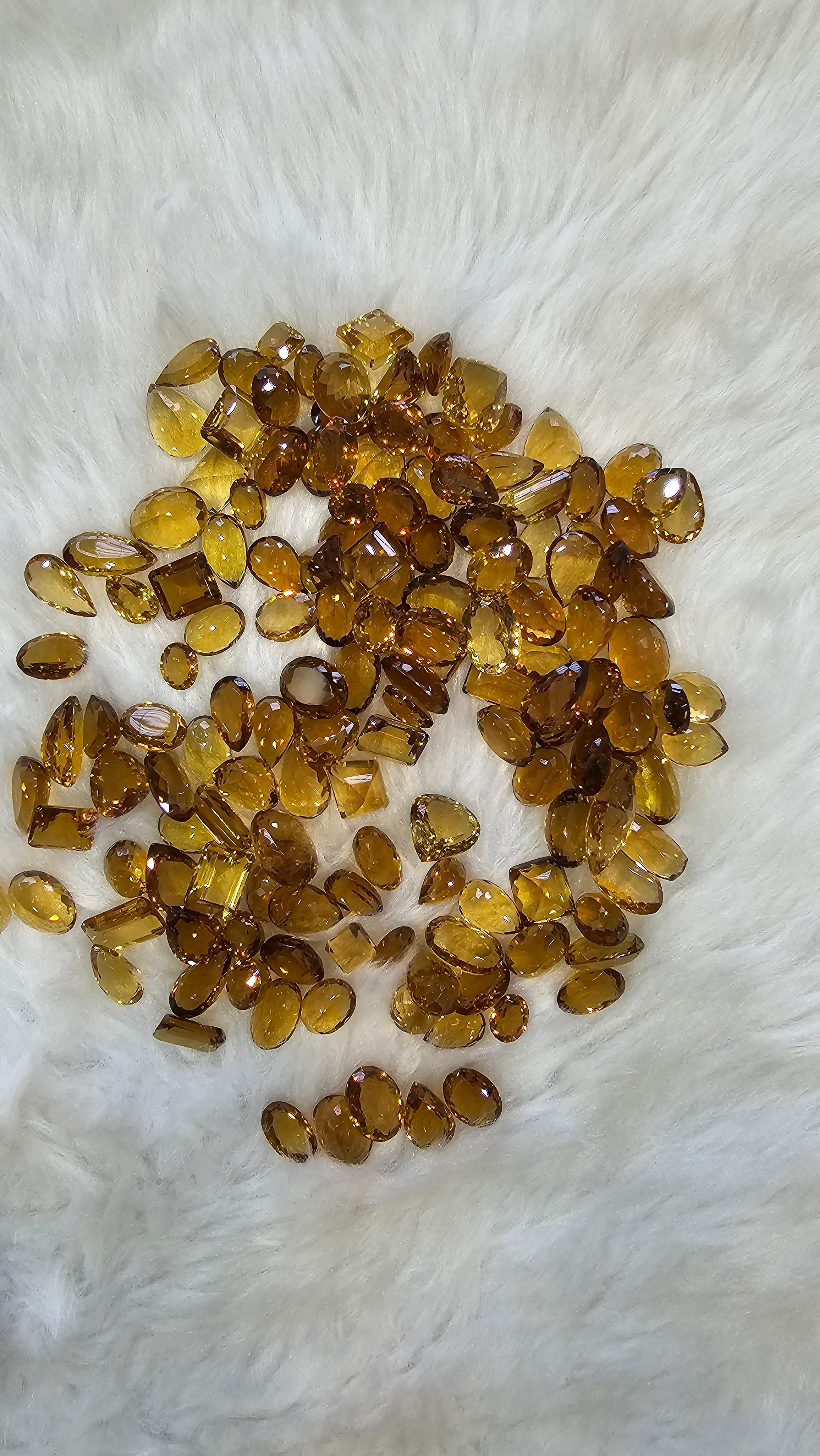 10 Pcs of Whisky Quartz faceted 10-20mm sizes | Flawless Quality - The LabradoriteKing